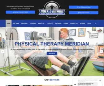 Rockandarmor.com(Physical Therapy Meridian) Screenshot