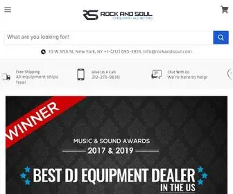 Rockandsoul.com(Rock and Soul DJ Equipment and Records) Screenshot