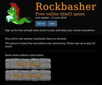 Rockbasher.com(Free online game for all ages) Screenshot