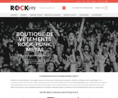 Rockcity.fr(La boutique PUNK ROCK) Screenshot