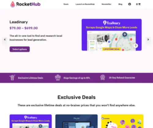 Rockethub.net(Welcome) Screenshot