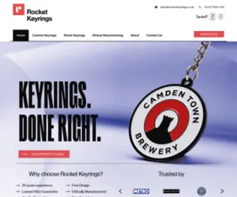 Rocketkeyrings.co.uk(Branded Promotional Company Logo Key Rings & Fobs) Screenshot