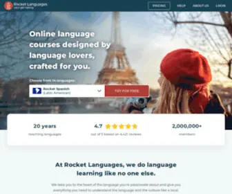 Rocketlanguages.com(Rocket Languages) Screenshot