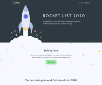 Rocketlist.co.uk(Rocket List) Screenshot