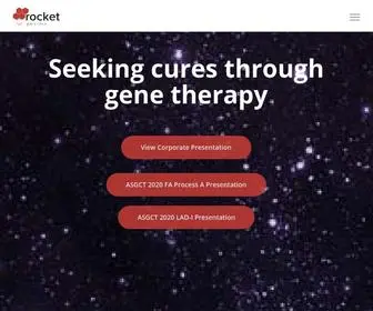 Rocketpharma.com(Rocket Pharmaceuticals) Screenshot