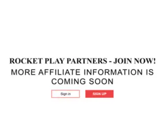 Rocketplaypartners.com(Affiliates system) Screenshot