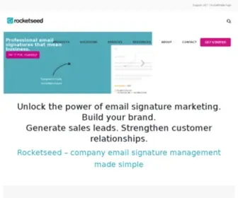 Rocketseed.net(Business email signature software) Screenshot