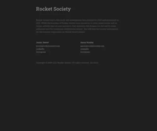 Rocketsociety.com(Rocket Society) Screenshot