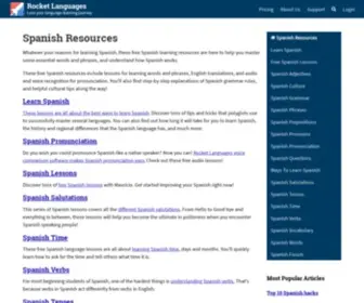 Rocketspanish.com(Spanish Resources) Screenshot