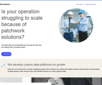 Rocketwire.io(Business dashboard and custom software development) Screenshot