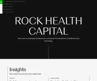 Rockhealthcapital.com(Rock Health) Screenshot