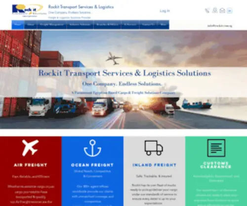 Rockit.com.eg(Freight & Logistics Solutions) Screenshot