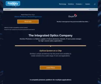 Rockleyphotonics.com(The Integrated Optics Company) Screenshot