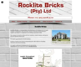 Rocklitebricks.co.za(Cement Brick Manufacturers) Screenshot