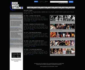 Rockmusictimeline.com(Rock music history timeline) Screenshot
