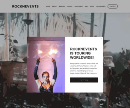 Rocknevents.com(Luxury Event Planner) Screenshot