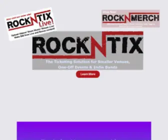 Rockntix.com(A Fresh and Holistic Approach to Artist Support) Screenshot