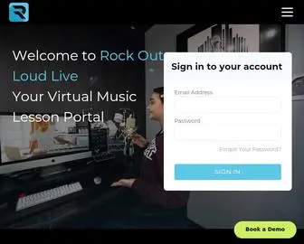 Rockoutloud.live(Your music lessons online) Screenshot