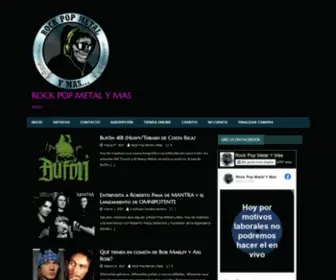 Rockpopmetalymas.com(Rock Pop Metal y Mas) Screenshot