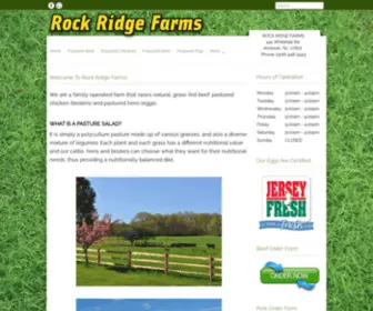 Rockridgefarmsnj.com(Eggs, Pastured Chicken, Pork, & Beef) Screenshot