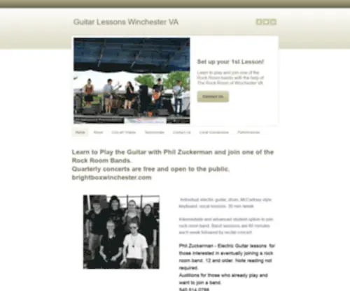 Rockroomwinchester.com(Guitar Lessons Winchester VA) Screenshot