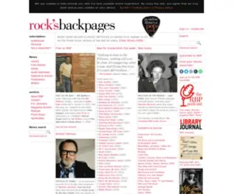 Rocksbackpages.com(Rock's Backpages) Screenshot