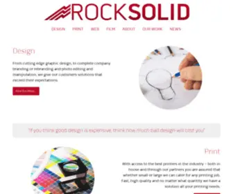 Rocksoliddesigns.co.uk(Design, Print, Web, Film) Screenshot