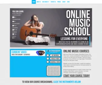 Rockstaracademy.net(Online Music School for Guitar) Screenshot