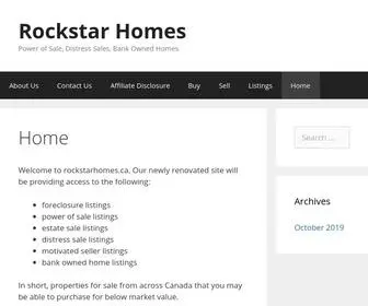 Rockstarhomes.ca(Rockstar Homes) Screenshot