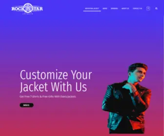 Rockstarjackets.com(Online Custome Mens & Women Leather Jackets) Screenshot