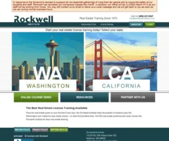 Rockwellinstitute.com(Start Your Real Estate License Training Today) Screenshot