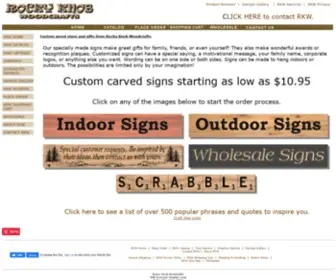Rockyknobwoodcrafts.com(Rocky Knob Woodcrafts Signs) Screenshot