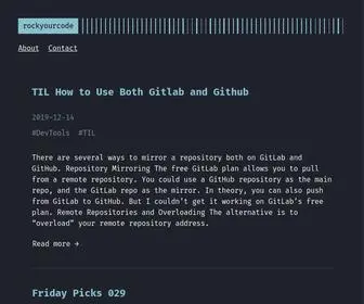 Rockyourcode.com(Daily notes on programming) Screenshot