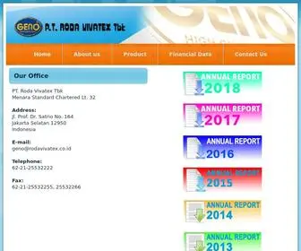 Rodavivatex.co.id(PT RODA VIVATEX Tbk) Screenshot