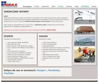 Rodax.pl(Płyty i akcesoria meblowe) Screenshot