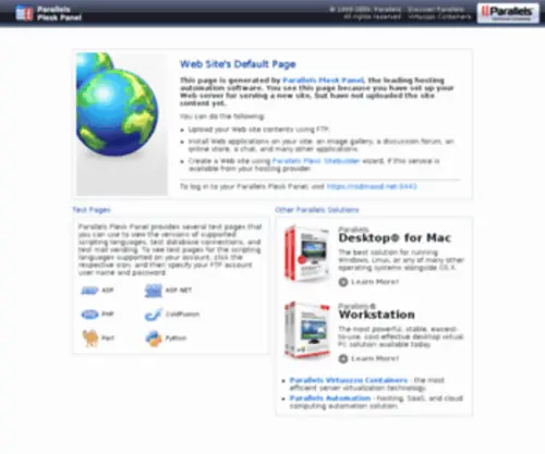Rodimood.net(Default Parallels Plesk Panel Page) Screenshot