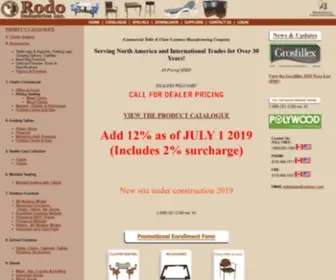 Rodoinc.com(Manufacturers of Commercial Furniture) Screenshot