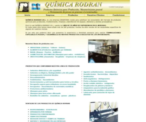 Rodran.com.ar(Química Rodran) Screenshot