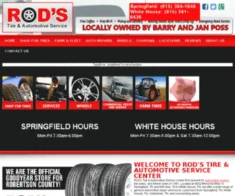 Rodstireco.com(Rod's Tire & Automotive Service Center White House TN Tires & Auto Repair) Screenshot