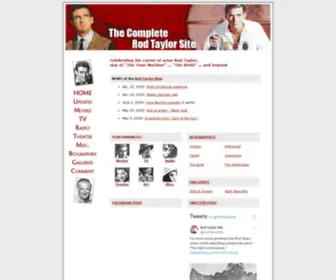 Rodtaylorsite.com(The Complete Rod Taylor Site) Screenshot