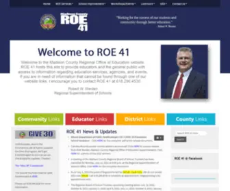 Roe41.org(Madison County Regional Office of Education 41) Screenshot