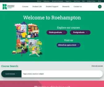 Roehampton.ac.uk Screenshot