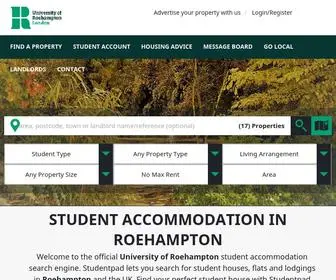 Roehamptonstudentpad.co.uk(Student accommodation in Roehampton) Screenshot