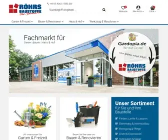 Roehrs-Baumarkt.de(Röhrs Baumarkt Onlineshop) Screenshot