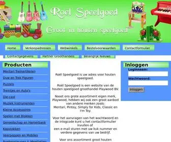 Roelspeelgoed.nl(Groothandel in houten speelgoed) Screenshot