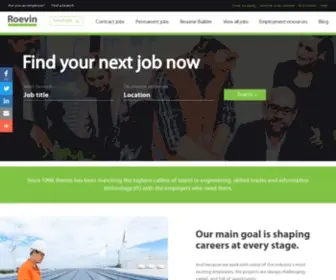 Roevin.ca(Permanent staffing and temp agency for job seekers) Screenshot