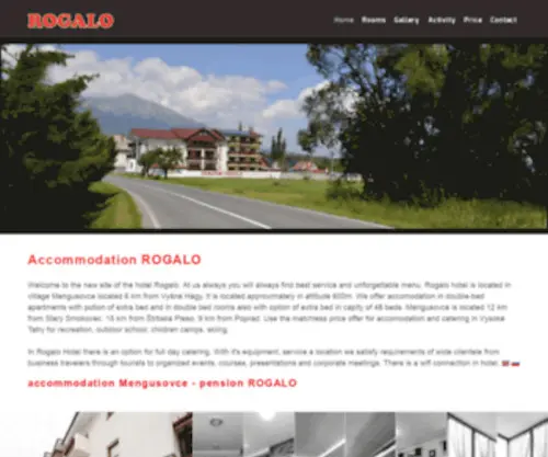 Rogalo.sk(Hotel Rogalo) Screenshot