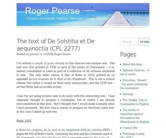 Roger-Pearse.com(Roger Pearse's pages) Screenshot