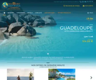Rogeralbertvoyages.com(Agence de voyage en Martinique et Guadeloupe Roger Albert Voyages) Screenshot