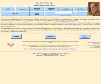 Rogerclarke.com(Roger Clarke's Home) Screenshot